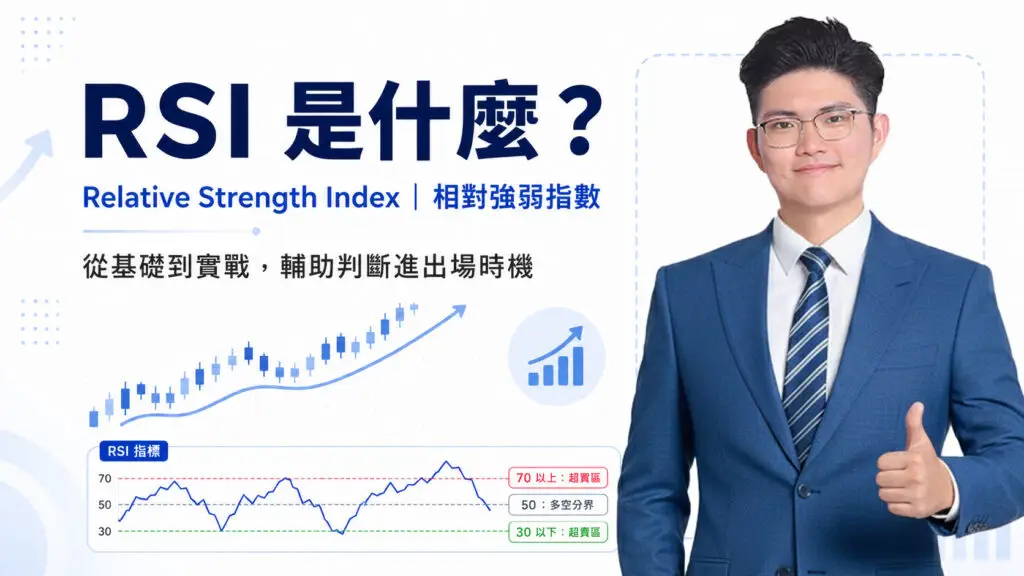 RSI相對強弱指數示意圖：展示超買超賣區與判斷股票進出場時機